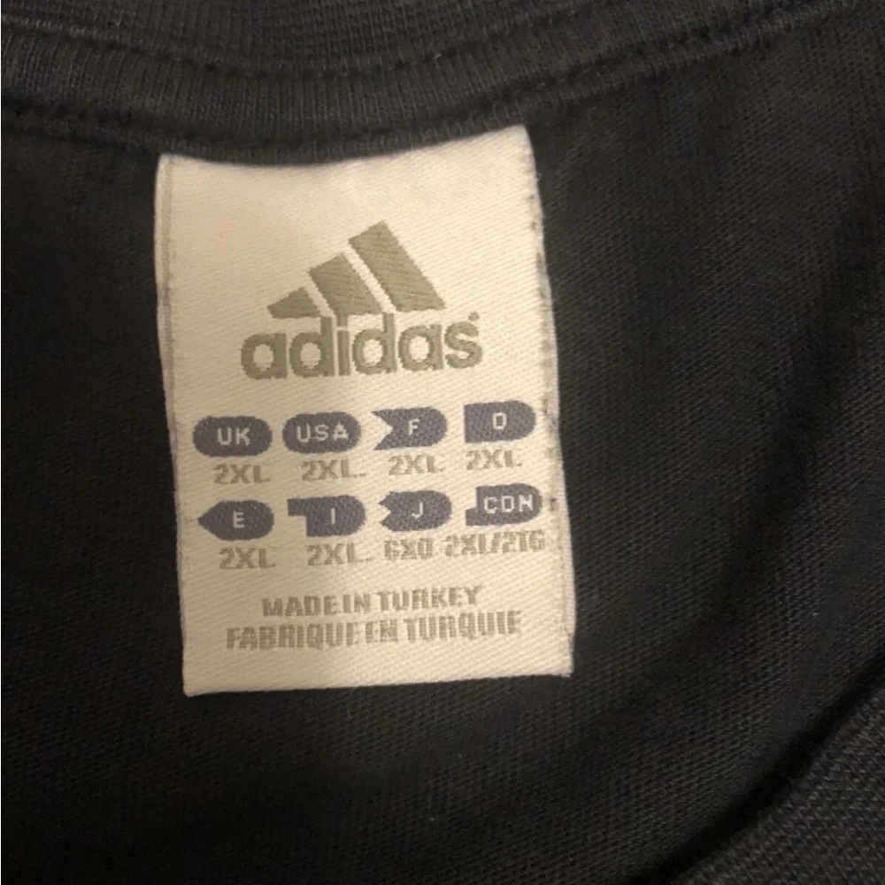 Men’s Adidas Top Deutscher Fuss Ball-Bund jersey 2XL Black Short Sleeve 3 Stripe